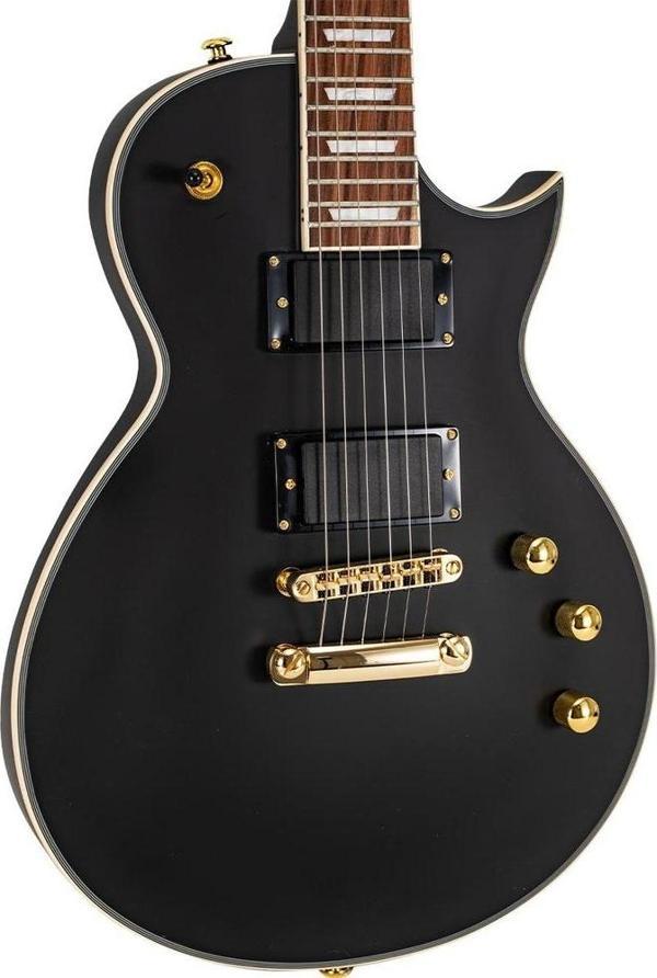 New Orleans NLP1000MX Çift Humbucker Manyetikli Mat Siyah Les Paul Akçaağaç Elektro Gitar - Image 1