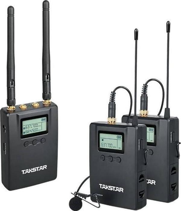 Takstar SGC-200W-R2 Dual Wireless Kamera Mikrofon Seti ( 2 Verici + 1 Alıcı ) - Image 1