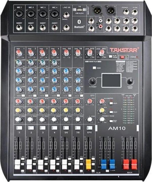 Takstar AM10 10 Kanallı Analog Stüdyo Mikseri - Image 1