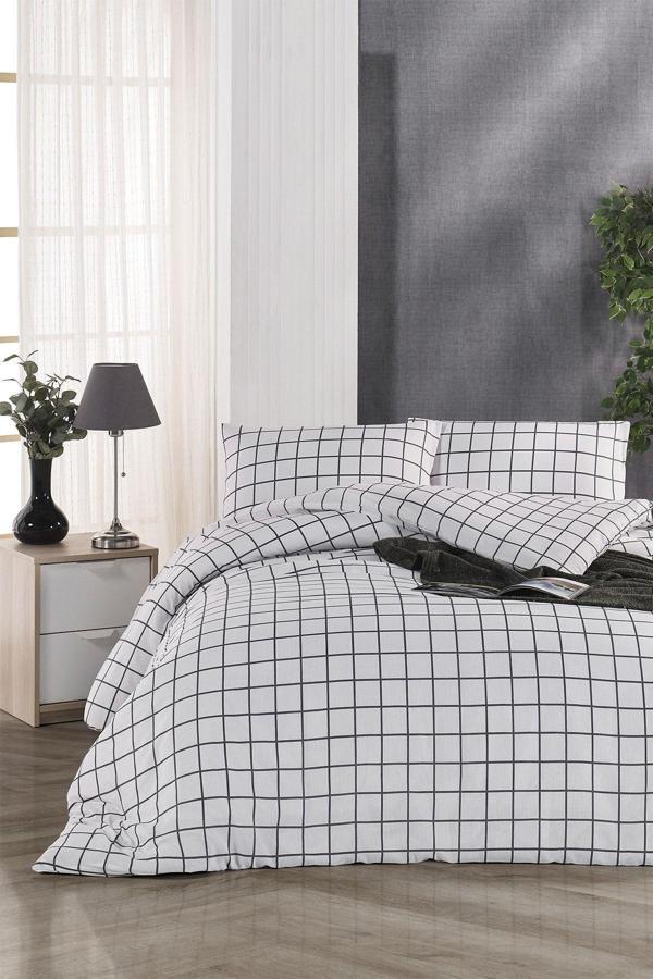 Tabu Home Classy Kareli Tek Kişilik Nevresim Takımı - Image 1