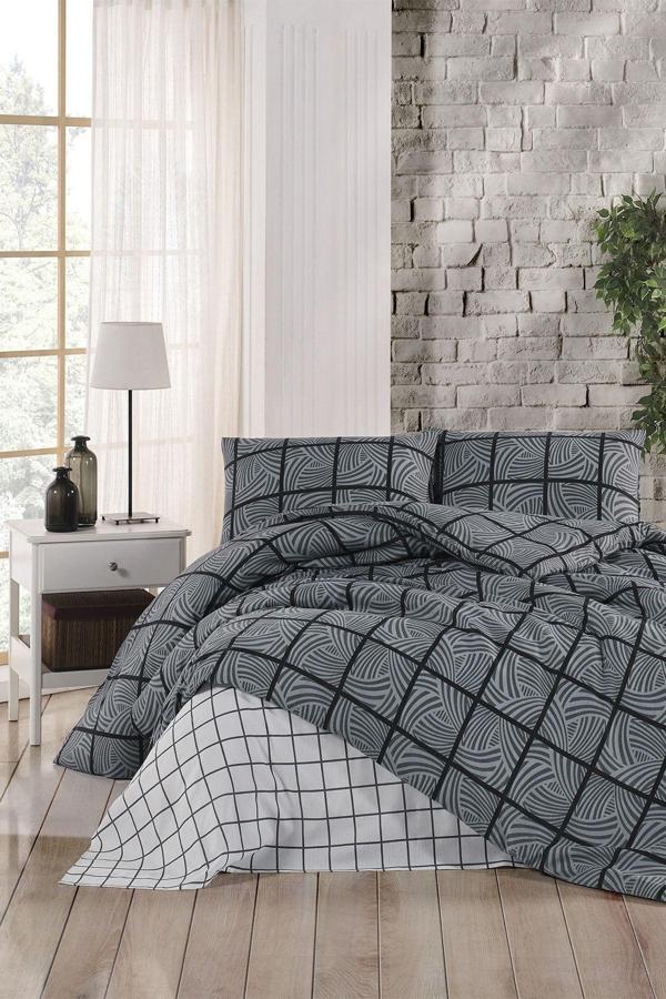 Tabu Home Hypnos Kareli Çift Kişilik Nevresim Takımı - Image 1