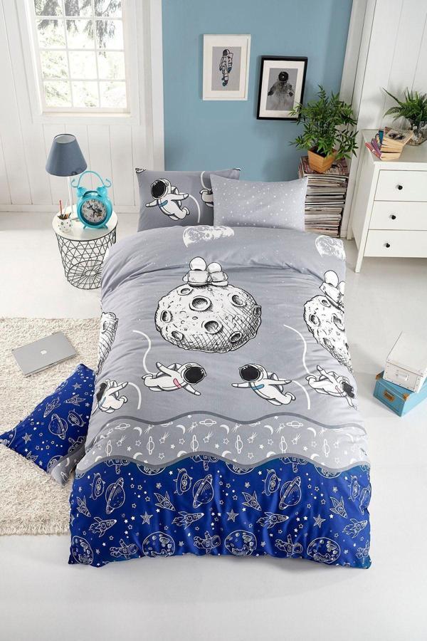 Tabu Home Uzaylı Gri Tek Kişilik Nevresim Seti - Image 1