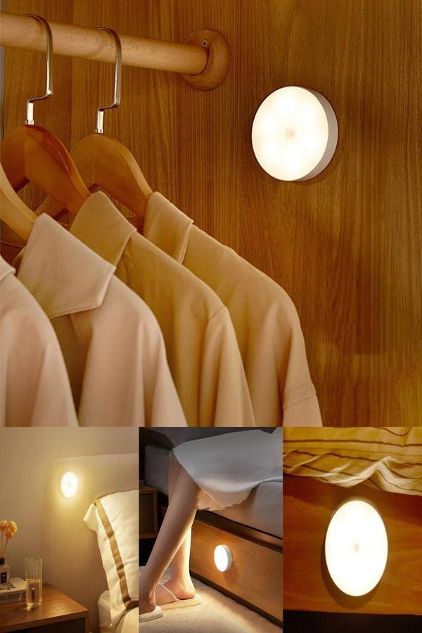 10 Adet Hareket Sensörlü Şarjlı Spot Lamba Mıknatıslı Led 8,5 CM Sensörlü Lamba Sensörlü Aydınlatma - Image 1