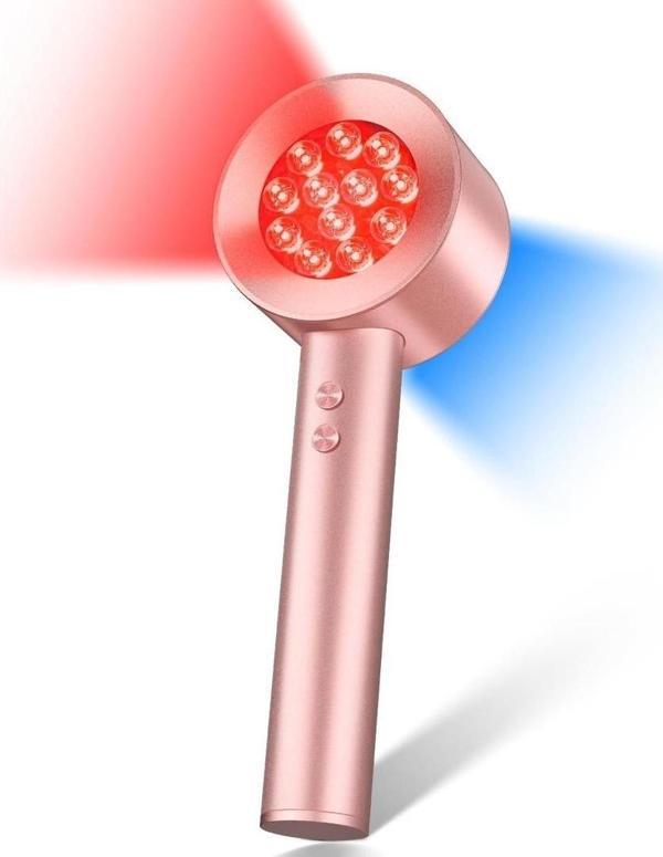 Scienlodic 2'si 1 Arada Kırmızı ve Mavi Işık Terapisi - Yüz ve Vücut - Rose Gold - Image 1