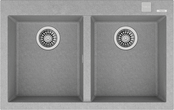 ForSquare 790 TG Stone Grey Çift Hazneli Tegranite+ Eviye - Image 1