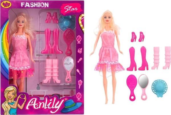 Bol Aksesuarlı Moda Kombini Oyuncak Bebek 30 cm Anlily Fashion Star Doll - Image 1
