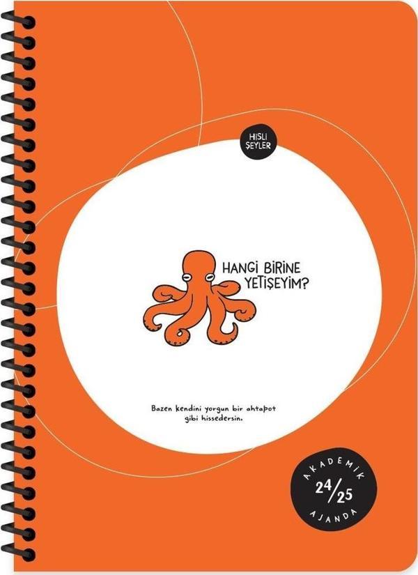 Hisli Şeyler A5 Spiralli Akademik Ajanda - Hangi Birine Yetişeyim - Image 1