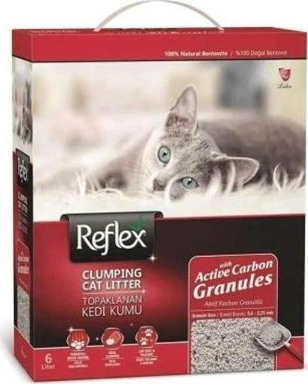 Reflex Kedi Kumu Active Carbon Granül 6 Lt. Kırmızı (2'li) - Image 1