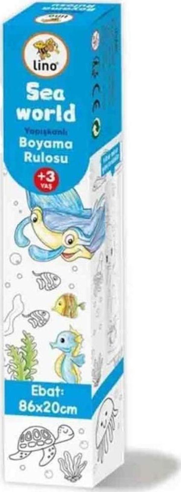 Lino Yapışkanlı Boyama Rulosu Kağıdı 86x20 cm Sea World - Image 1