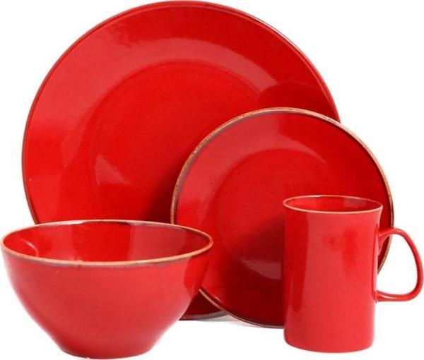 Porland Seasons Kırmızı Yemek Takımı 4 Parça - Image 1