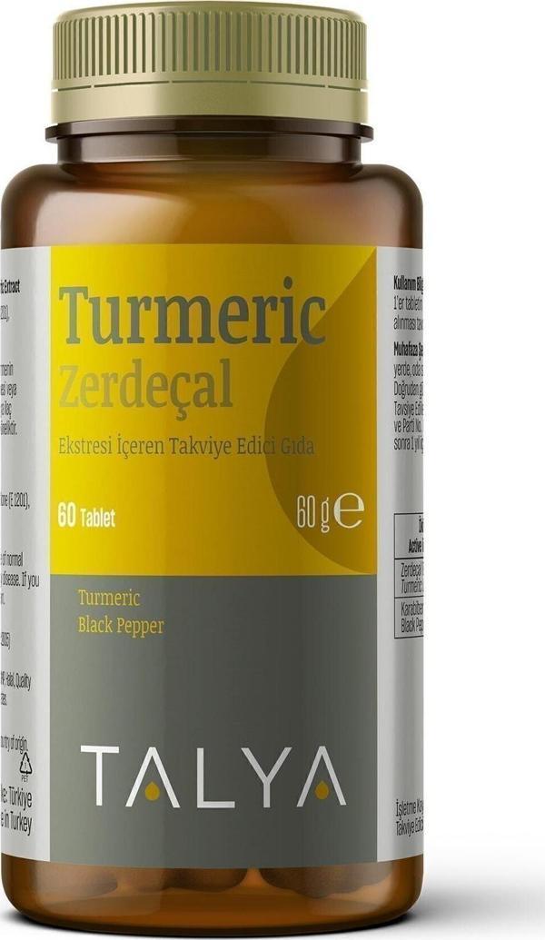 Talya Turmeric Zerdeçal Ekstresi Içeren Takviye Edici Gıda 60 Tablet - Image 1