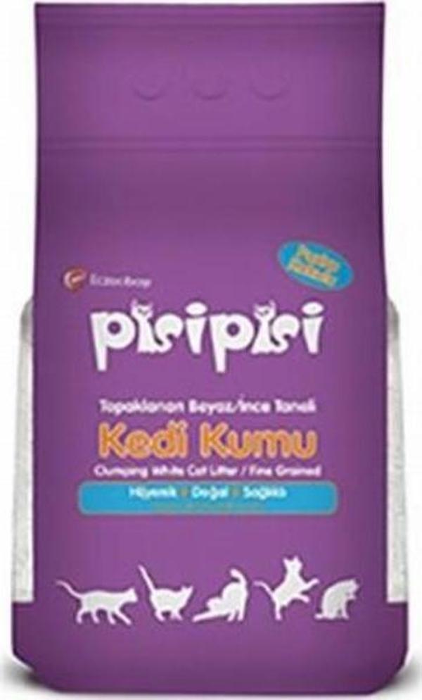 Pisipisi Pudra Kokulu Topaklanan Bentonit İnce Taneli Kedi Kumu 2x10 Kg - Image 1