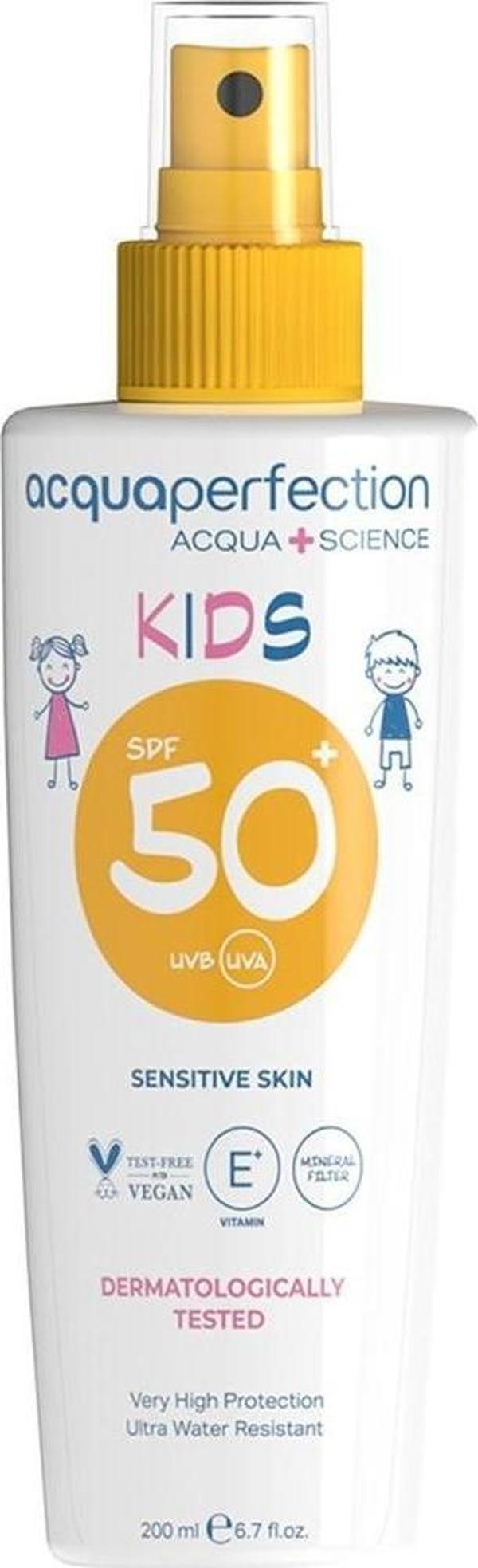 Çocuk Güneş Koruyucu Sprey SPF50+ 200ml UVA UVB Koruması, Suya Dayanıklı, Leke Önleyici - Image 1