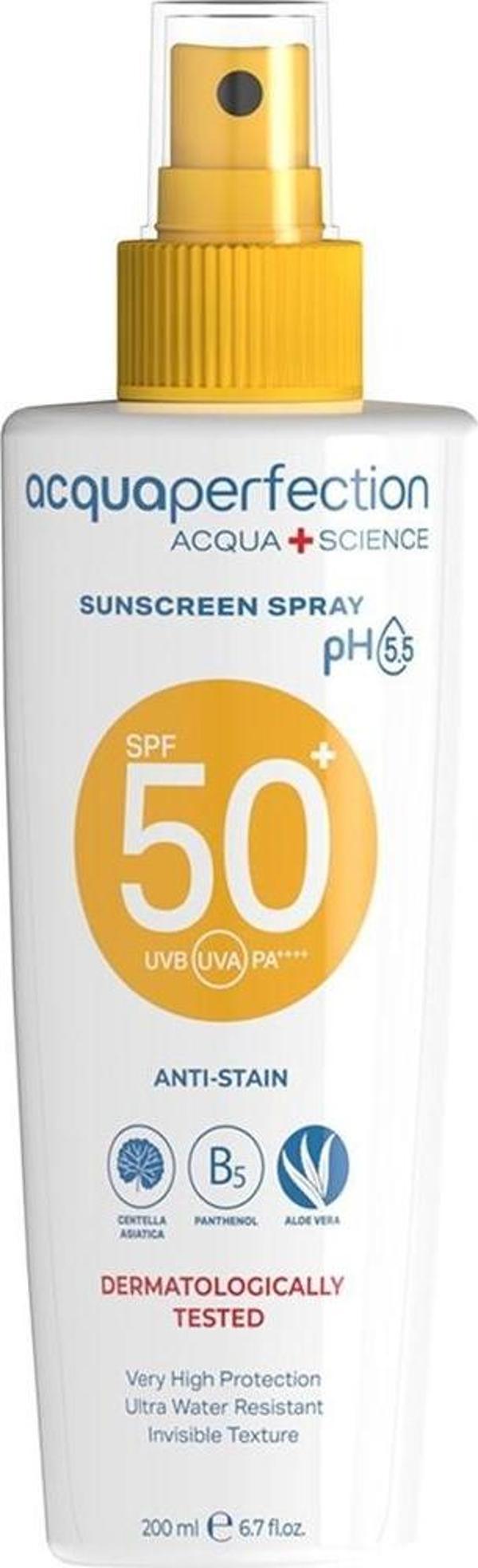 Güneş Koruyucu Sprey SPF50+ 200ml UVA UVB Koruması, Suya Dayanıklı, Leke Önleyici - Image 1