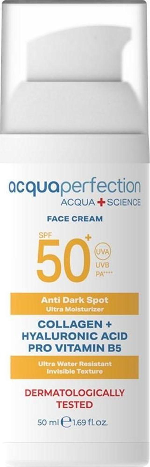 Yüksek Koruma SPF50+ Kolajenli Leke Karşıtı Yüz Güneş Kremi UVA UVB , Nemlendirici - Image 1