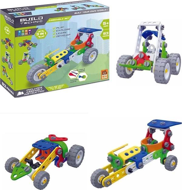 3in1 Build Technic Set, 93 Parça Sök-Tak Buggy Araba Block Yapı Seti - Image 1