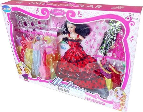 Barbie Melissa Bebek Defilede-Giydirme Seti,13 Farklı Kıyafet+Taç - Image 1