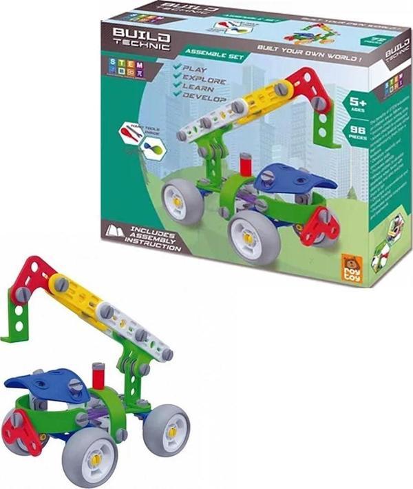 Build Technic Set, 96 Parça Tak-Sök Vinç Block Yapı Seti - Image 1