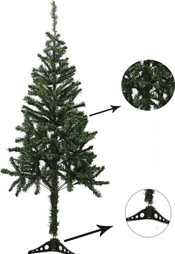 Çam Ağacı - 150 cm, 220 Dallı  Plastik Ayak - Image 1