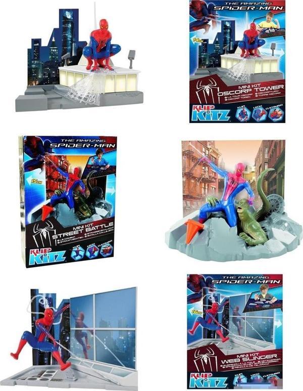 Lisanslı-Klip Kitz SpiderMan Mini Kit 3'lü Maket SETİ - Image 1