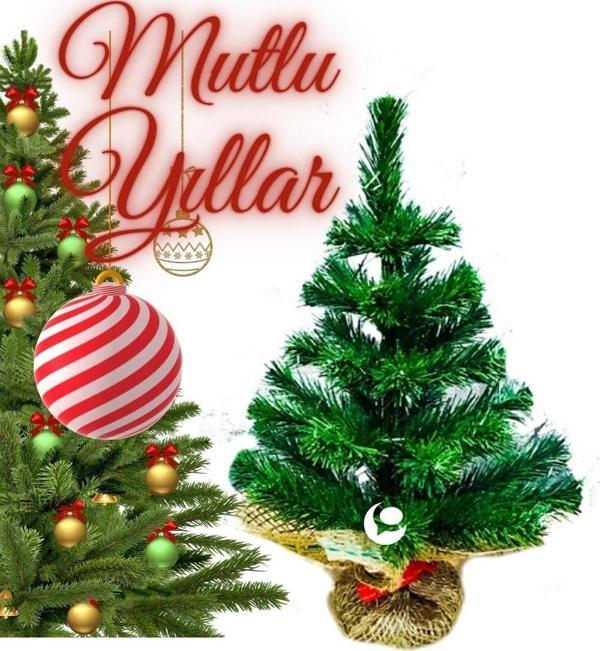 Masa Üstü Çam ağacı  40 cm - 45 DAL, Metal Gövde - Image 1