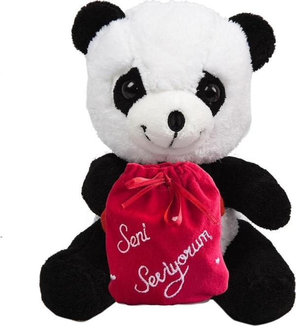 14 Şubat  Özel "Seni Seviyorum" Keseli Sevimli Panda-40 cm - Image 1