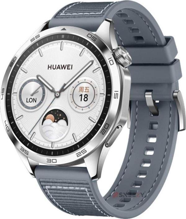 Sneezy Huawei Watch Gt4 46mm İle Uyumlu 22mm Dikiş Desenli Dokuma Silikon Kordon - Image 1