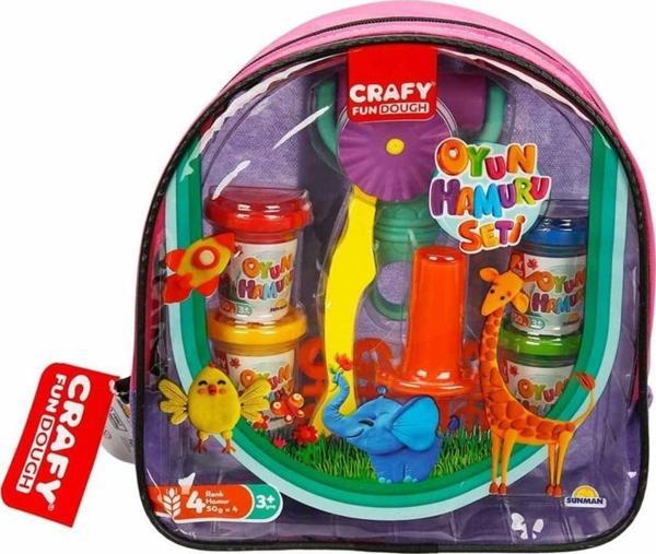 Crafy Oyun Seti 4 Renk Çantalı 27868 Pembe - Image 1