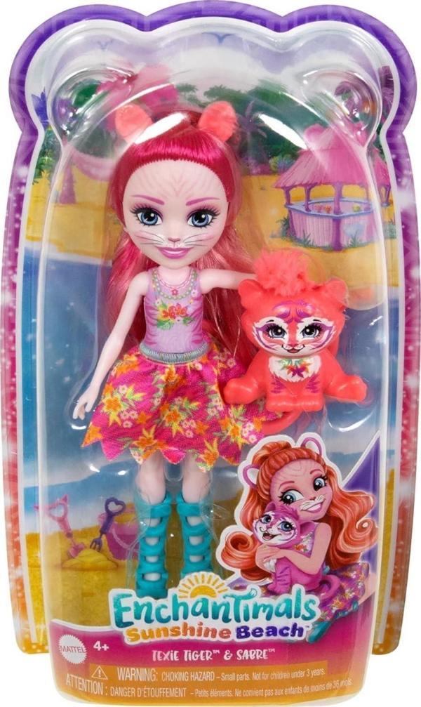 Enchantimals Karakter Bebekler FNH22 HXB97 Texie Tiger & Sabre - Image 1