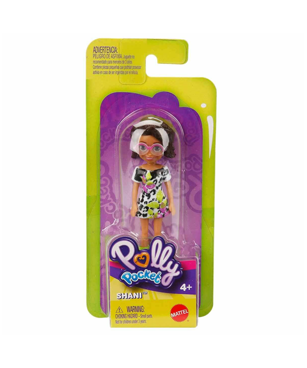 Polly Pocket ve Arkadaşları Figür FWY19 GKL29 Shani Siyah Beyaz Elbise - Image 1