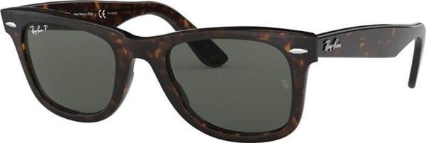 Ray-Ban Wayfarer 0RB2140 Polarize Güneş Gözlüğü 902/58 50 Ekartman Tortoise Green Polarized - Image 1
