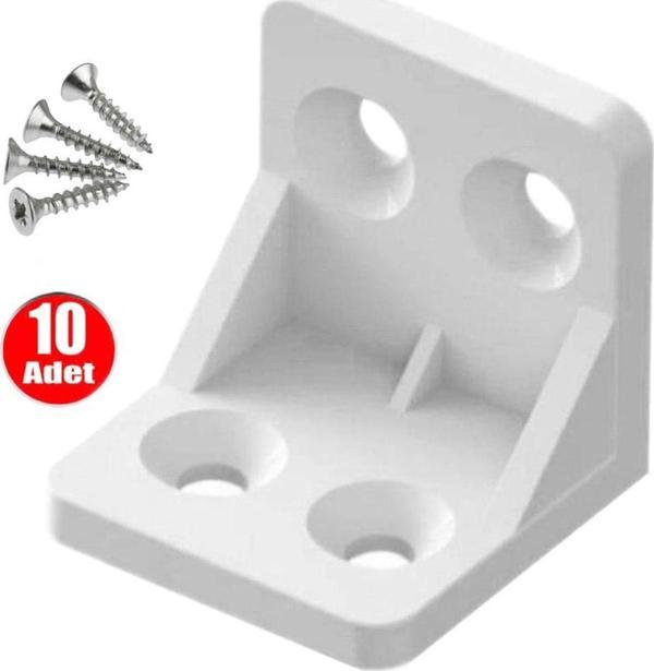 Mobilya Dolap Köşe L Gönye Bağlantı - 10 Adet - Image 1