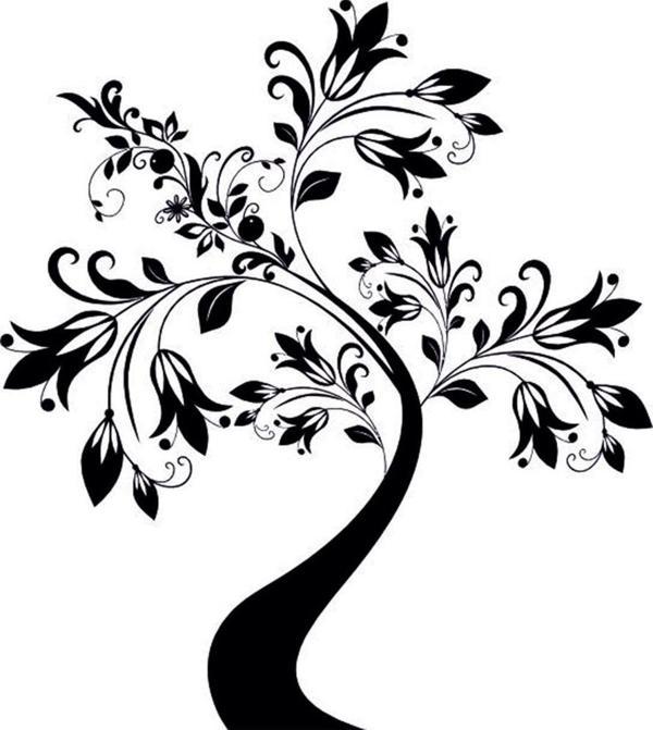 AĞAÇ VE GÜL RESİMLERİ FOLYO STİCKER 100cm Uzunluk - Image 1