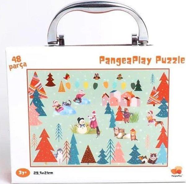 PangeaPlay Mutlu Kış Masalı 48 Parça Puzzle - Image 1