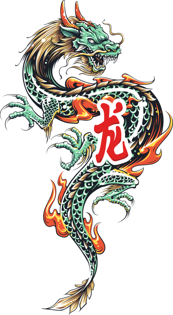 EJDERHA FOLYO STİCKER 40cm Uzunluk - Image 1