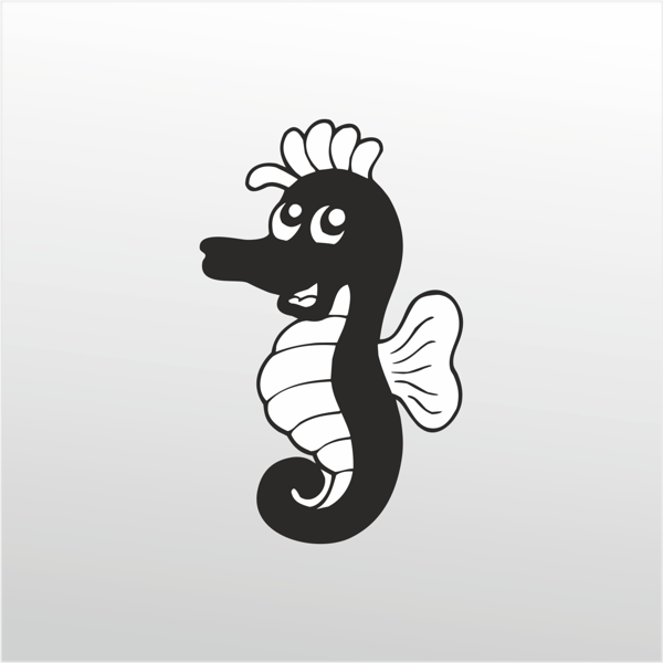 Folyo Sticker  Deniz Atı 200cm Uzunluk - Image 1