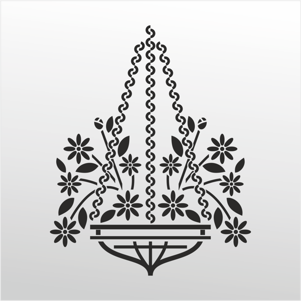 Folyo Sticker Çiçek Deseni 130cm Uzunluk - Image 1