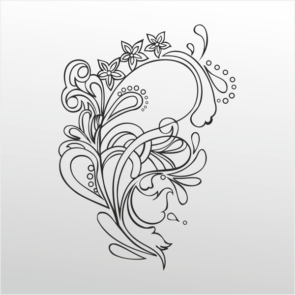 Folyo Sticker Çiçek Deseni 160cm Uzunluk - Image 1