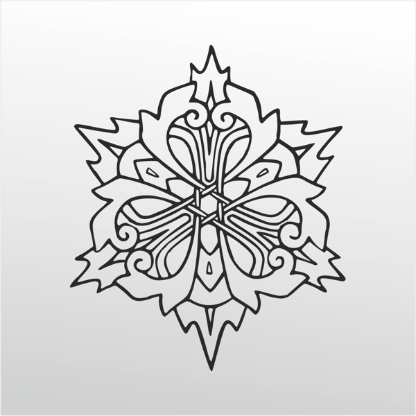 Folyo Sticker Çiçek Deseni 40cm Uzunluk - Image 1