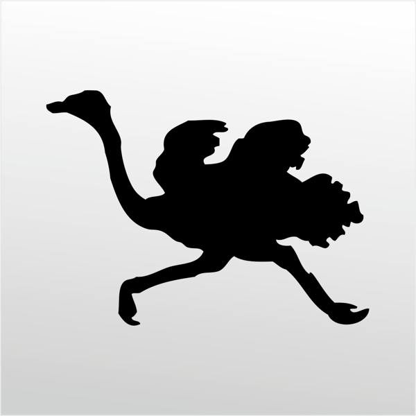 Folyo Sticker Deve Kuşu 20cm uzunluk - Image 1