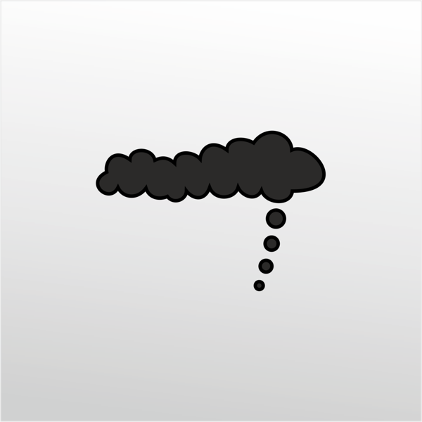 Folyo Sticker Düşünce Balon 100cm Uzunluk - Image 1