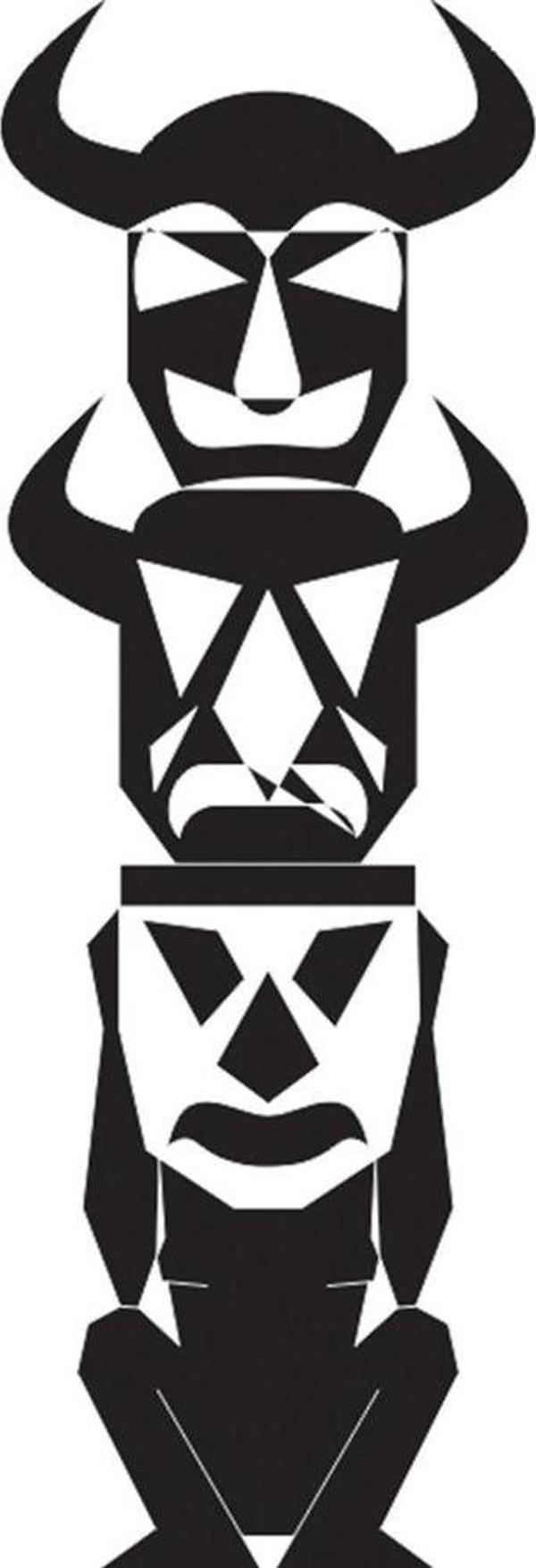 Folyo Sticker Kızılderili Putu 100cm Uzunluk - Image 1