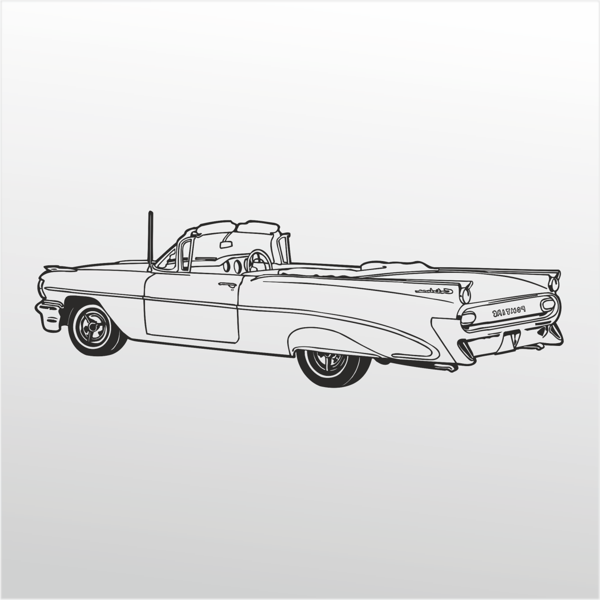 Folyo Sticker Klasik Araba 130cm Uzunluk - Image 1