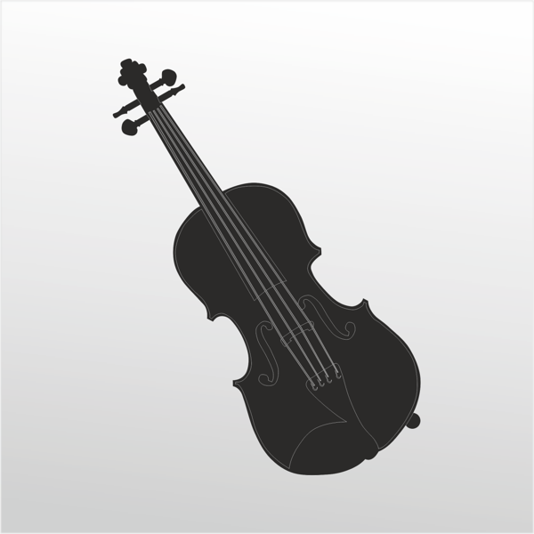 Folyo Sticker Keman 20cm uzunluk - Image 1