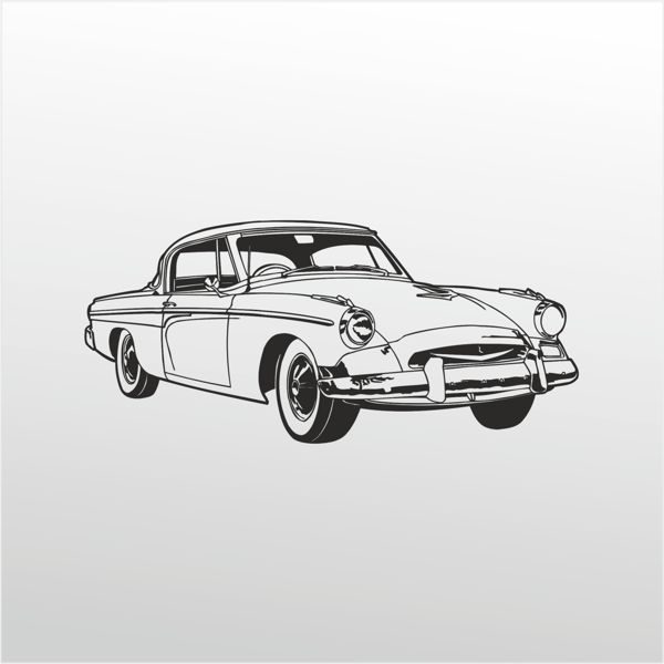 Folyo Sticker Klasik Araba 40cm Uzunluk - Image 1