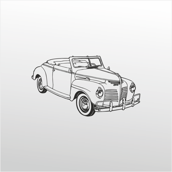 Folyo Sticker Klasik Araba 70cm Uzunluk - Image 1