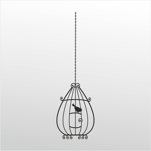 Folyo Sticker Kuş Kafesi 80cm Uzunluk - Image 1