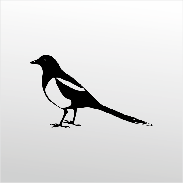 Folyo Sticker Muhabbet Kuşu 20cm uzunluk - Image 1