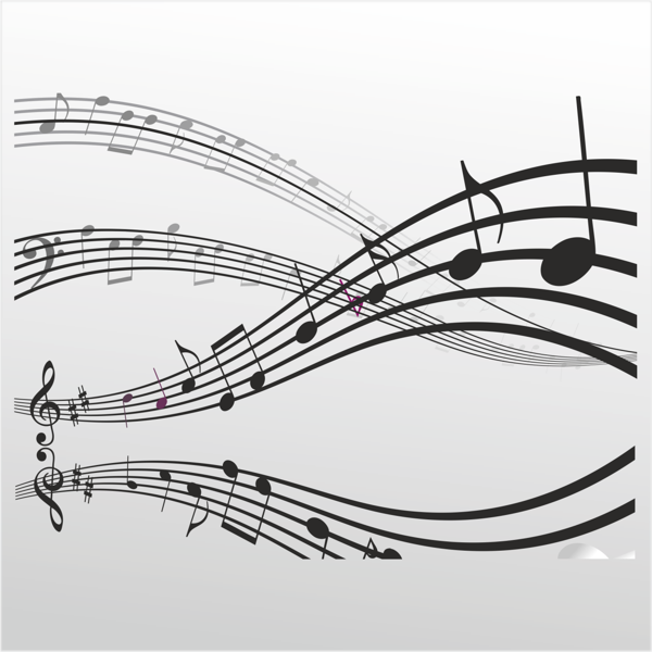 Folyo Sticker Müzik Notaları 50cm Uzunluk - Image 1