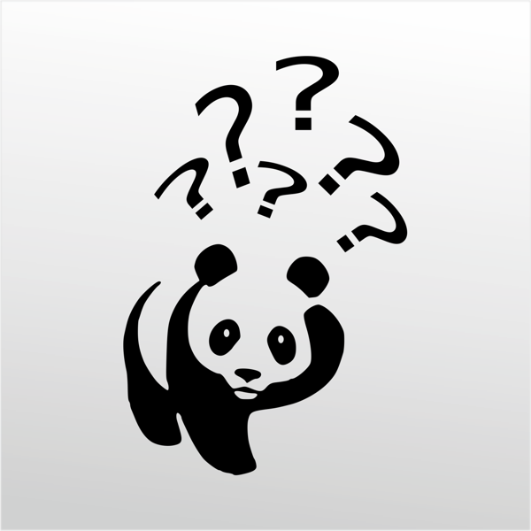 Folyo Sticker Panda 30cm Uzunluk - Image 1